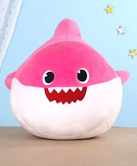Baby Shark Plush Pillow Mamma Shark Shape - Pink