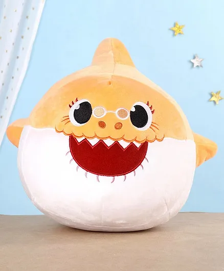 Baby Shark Plush Pillow Mamma Shark Shape - Orange