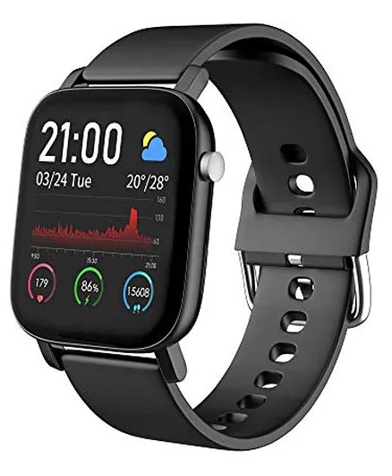 AQFIT W11 Smartwatch IP68 Waterproof Fitness Tracker - Black