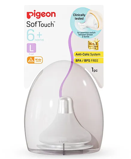 Pigeon Softouch Peristaltic Plus Nipple Large - 1 Piece