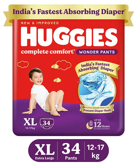 Huggies Wonder Pants Extra Large Pant Style Diapers - 34 Pieces