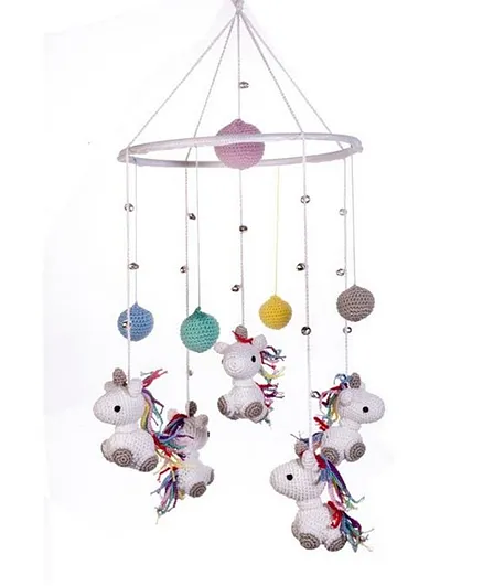 Happy Threads Magical Unicorn Crochet Wind Chimes - Multicolor