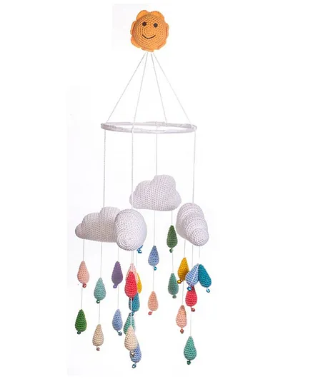 Happy Threads Flawless Raindrops Crochet Wind Chimes - Multicolor