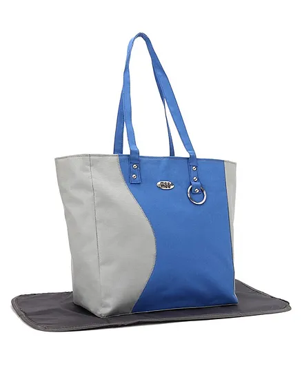 Mee Mee Diaper Bag With Changing Mat - Grey Blue