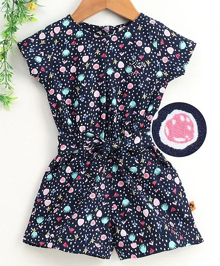 Dew Drops Sleeveless Jumpsuit - Blue