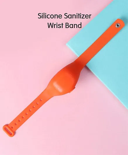 Silicone Sanitizer Refillable Wrist Band - Orange