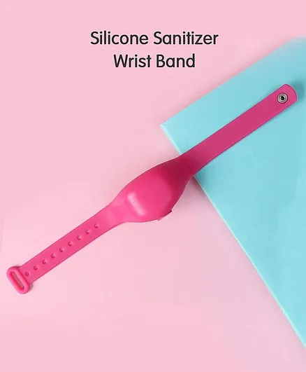 Silicone Sanitizer Refillable Wrist Band - Pink