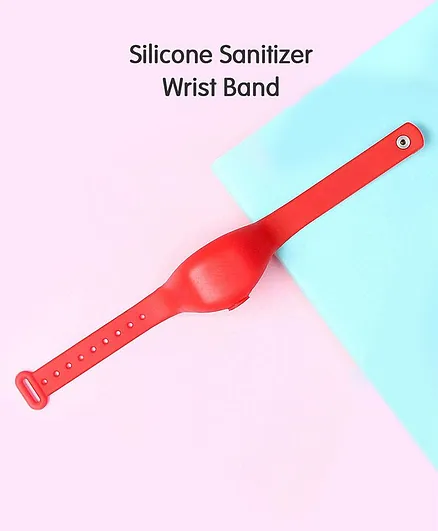 Silicone Sanitizer Refillable Wrist Band - Red