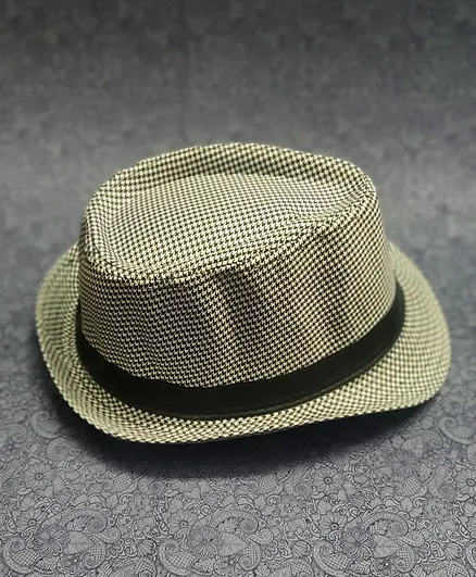 Kid-O-World Checked Hat -Circumference 26cm - Cream