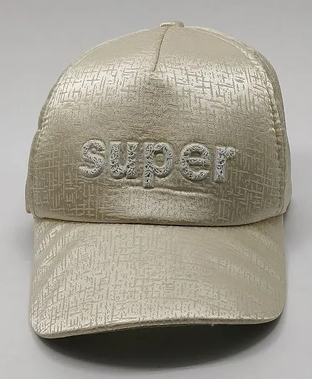 Kid-O-World Super Embossed Shiny Cap - Circumference 22cm - Golden