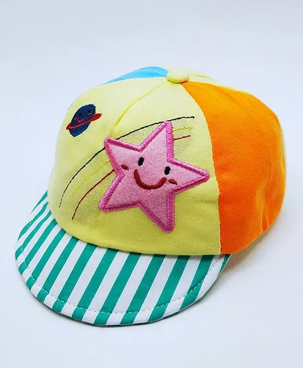 Kid-O-World Star Patch Cap - Circumference 20cm - Yellow