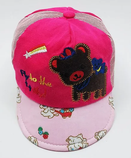 Kid-O-World Dog Patch Detailing Cap - Dark Pink