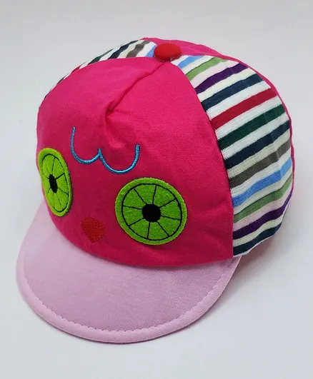 Kid-O-World Big Eyes Patch Detailing Cap - Dark Pink