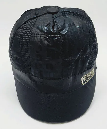 Kid-O-World Leather Textured Cap - Black
