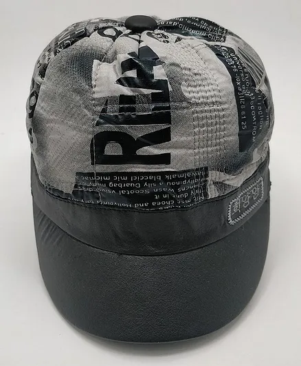 Kid-O-World Leather Textured Cap - Grey