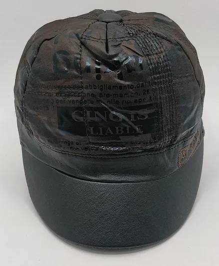 Kid-O-World Leather Textured Cap - Brown
