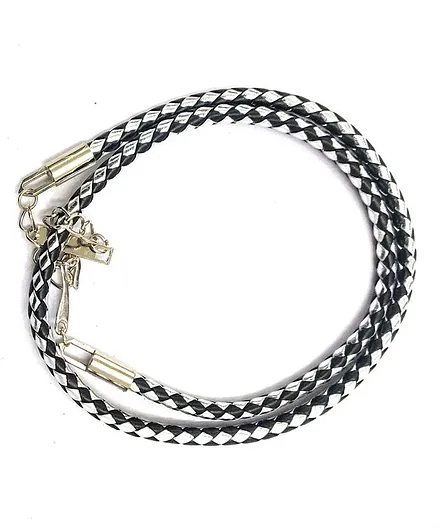 Kid-O-World Braided Belt - Black & Silver