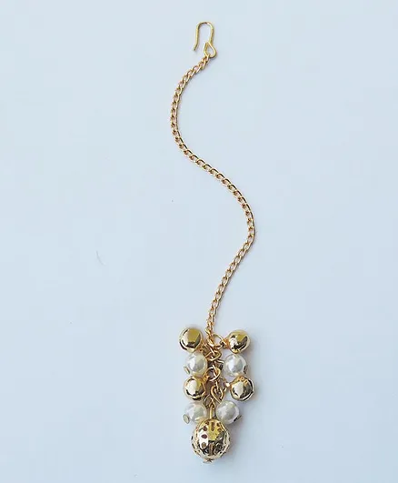 Lime By Manika Pearl & Ghungroo Maang Teeka - Golden