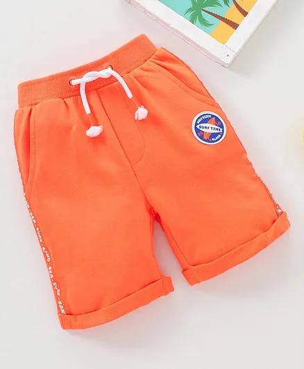 Babyhug Shorts Surf Time Placement Print - Orange
