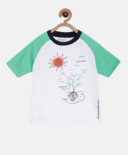 Aomi Wraglen Half Sleeves Science Print Tee - White