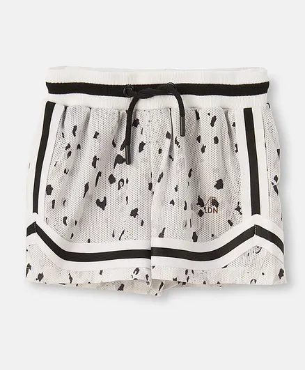 Angel & Rocket Leopard Print Basket Ball Shorts - Grey