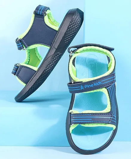 Pine Kids Solid Color Sandals - Green