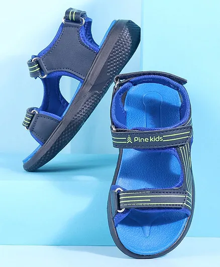 Pine Kids Solid Color Sandals - Blue