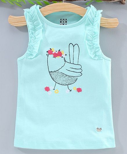 Ed-a-Mamma Sleeveless Bird Print Tee - Blue
