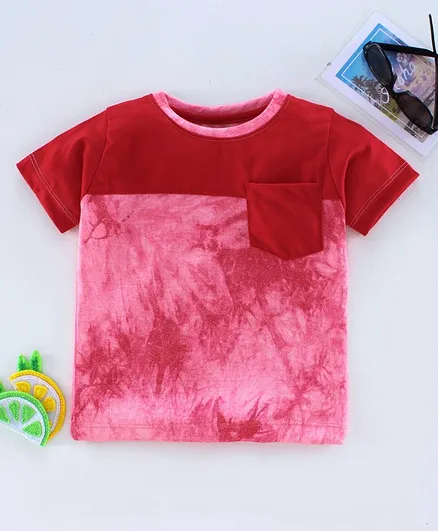 Rikidoos Half Sleeves Printed Tee - Red