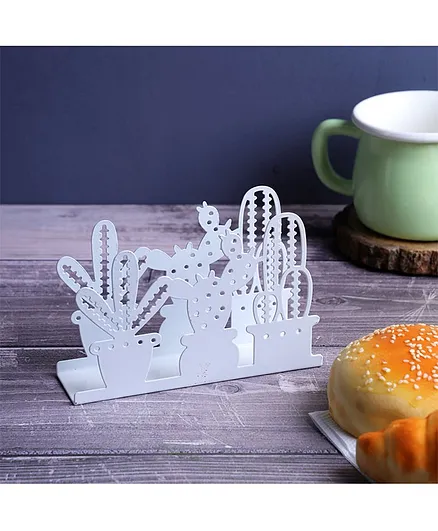 A Vintage Affair Cactus Garden Napkin Organizer - White