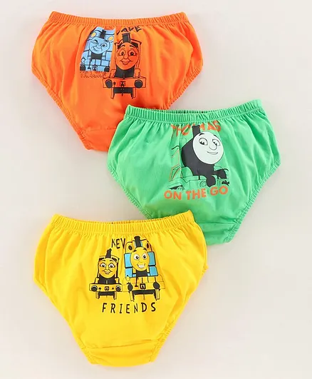 Red Rose Brief Thomas & Friends Print Pack of 3 - Yellow Green