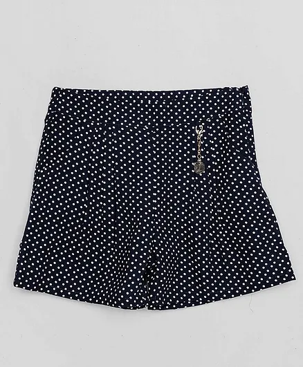 Peppermint Polka Dot Printed Shorts - Navy Blue