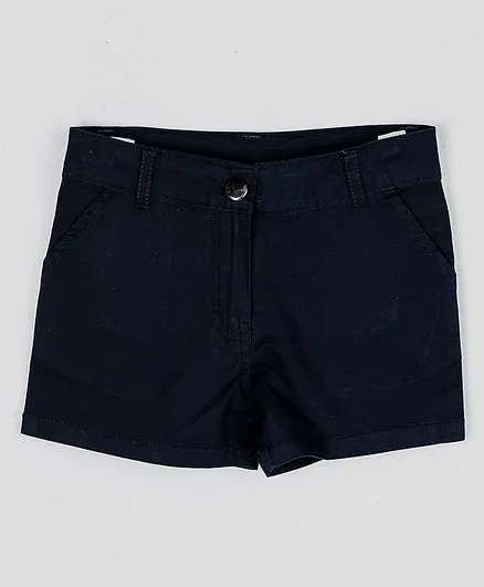 Peppermint Solid Color Shorts - Navy Blue