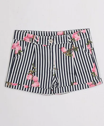Peppermint Fitted Silhouette Printed Shorts - Pink