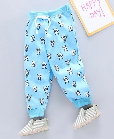 Babyhug Full Length Lounge Pant Panda Print - Blue