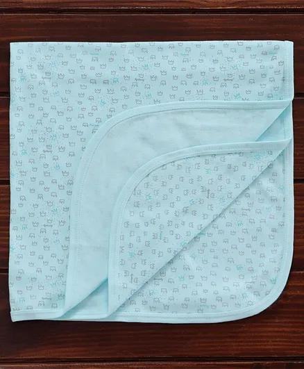 Simply Cotton Wrapper Crown Print - Light Blue
