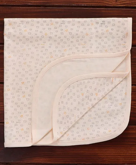 Simply Cotton Wrapper Crown Print - Peach