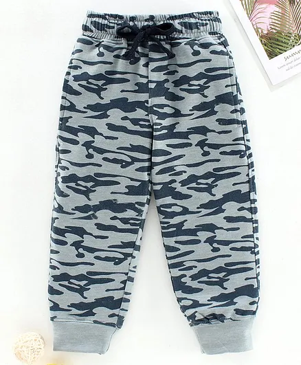 Rikidoos Full Length Camouflaged Track Pants - Grey