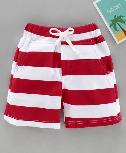 Rikidoos Striped Shorts - Red & White