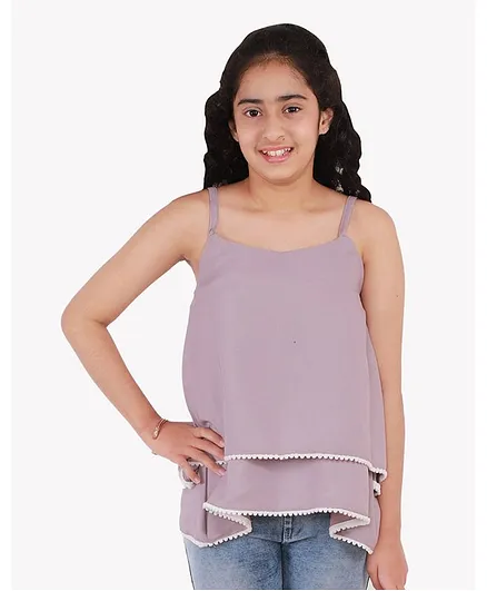 Chipbeys Sleeveless New Solid Color Top - Purple