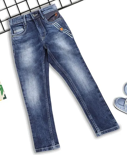 Sodacan Full Length Patch Detailed Jeans - Blue