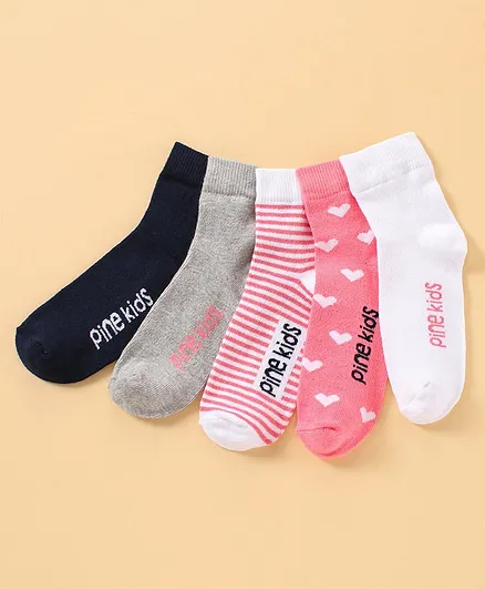 Pine Kids Anti Bacterial Socks Set of 3 Pairs - Multicolor