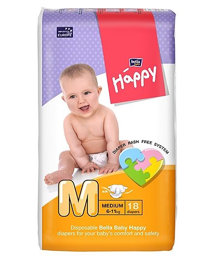 Bella Baby Happy Diapers Medium - 18 Pieces