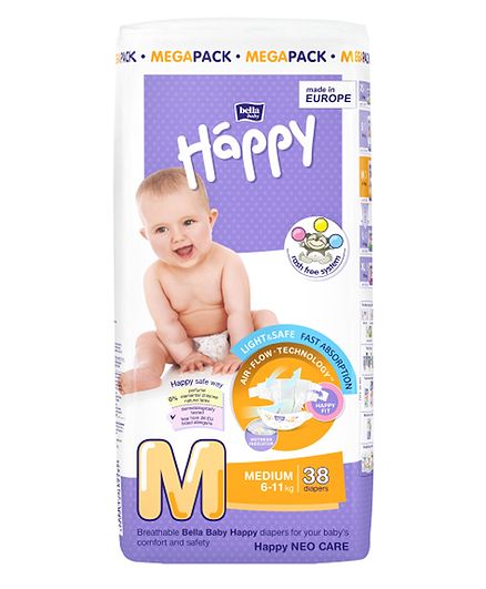 Bella Baby Happy Diapers Medium - 38 Pieces