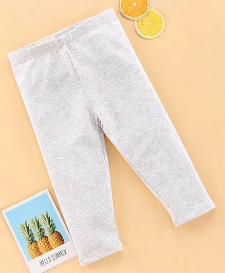 Fox Baby Full Length Leggings - Light Grey