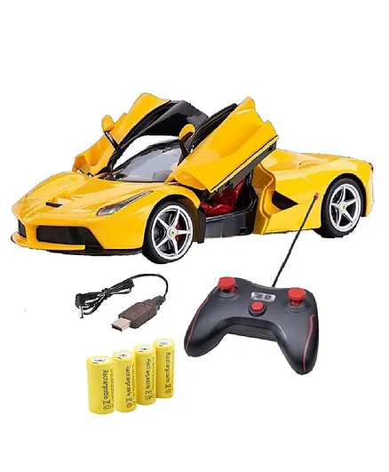 New Pinch Remote Controlled Car with Rechargeable Batteries - Yellow