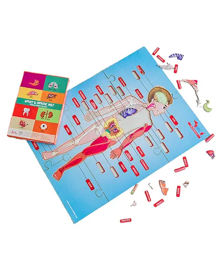 CocoMoco Kids Human Body Wooden Floor Puzzle - 60+ Pieces