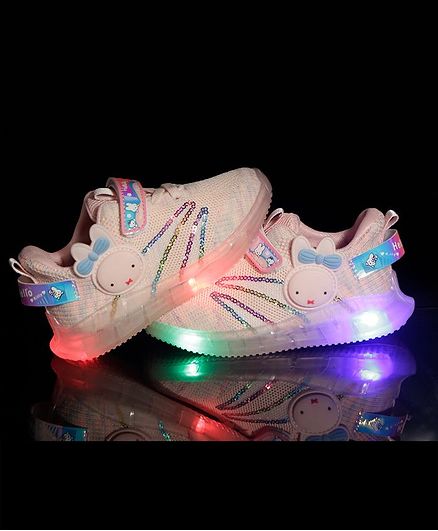 PASSION PETALS Sequin Detailing LED Shoes - Light Pink