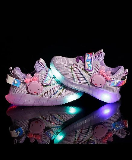 PASSION PETALS Sequin Detailing LED Shoes - Purple