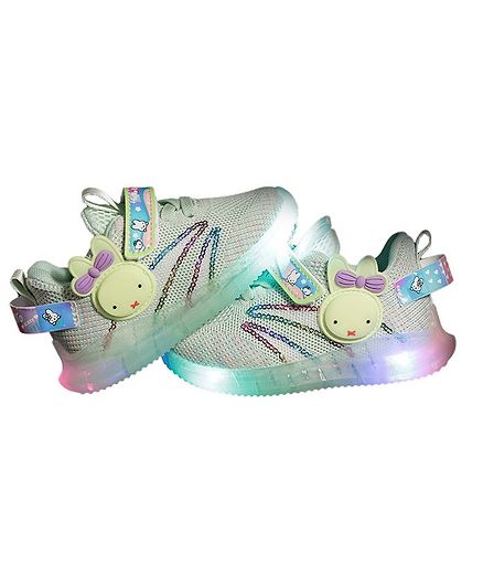 PASSION PETALS Sequin Detailing LED Shoes - Light Green